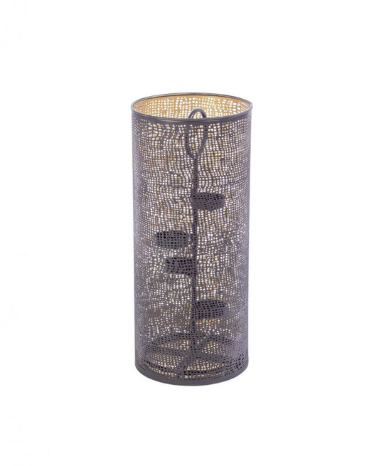 P.Tealight 4P Icelyn Negro-Oro