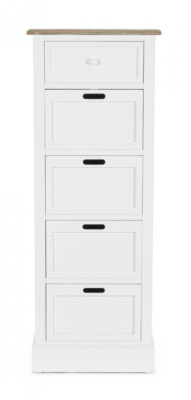 Cómoda Dorotea blanca de 4 cajones