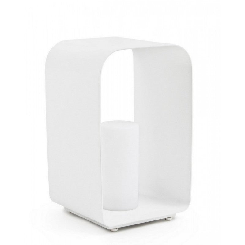 Lámpara LED con lámpara de pie RIDLEY Blanco 25x28x h45 cm