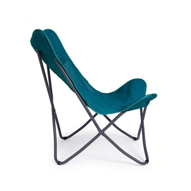 Silla de playa plegable de textileno verde agua BUTTERFLY GABICCE 77,5x81x h89 cm