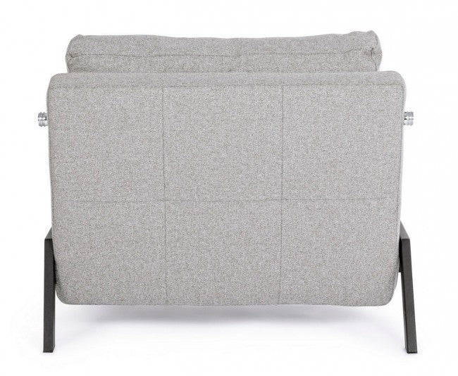 Sofá cama de una plaza que ahorra espacio en tejido Beige HAYDEN 95x96x h79 cm