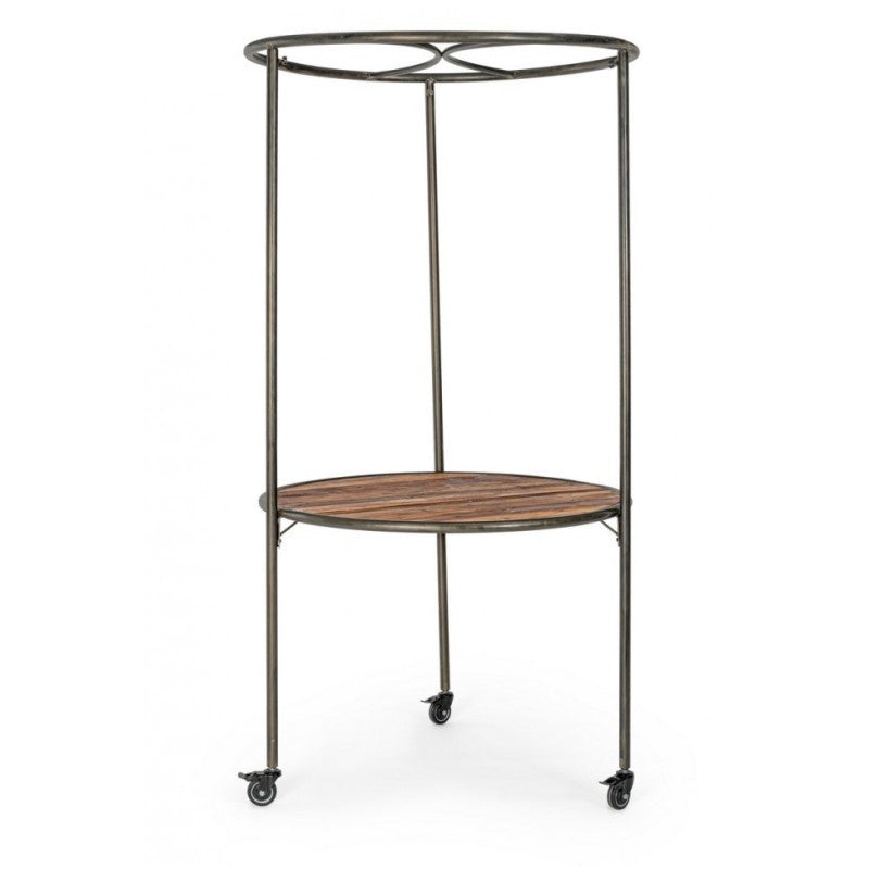 Expositor industrial con techo y ruedas D103X199h cm