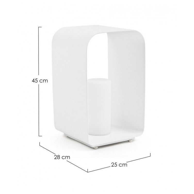 Lámpara LED con lámpara de pie RIDLEY Blanco 25x28x h45 cm