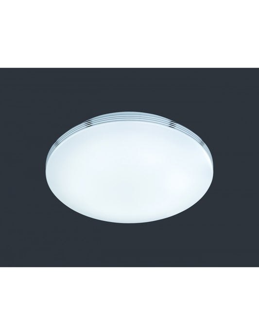 Lámpara de techo LED regulable IP44 Apart blanco Ø41 cm Trio Lighting