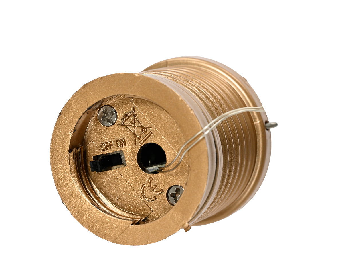 Bombilla solar fija de plástico en 4 colores surtidos.