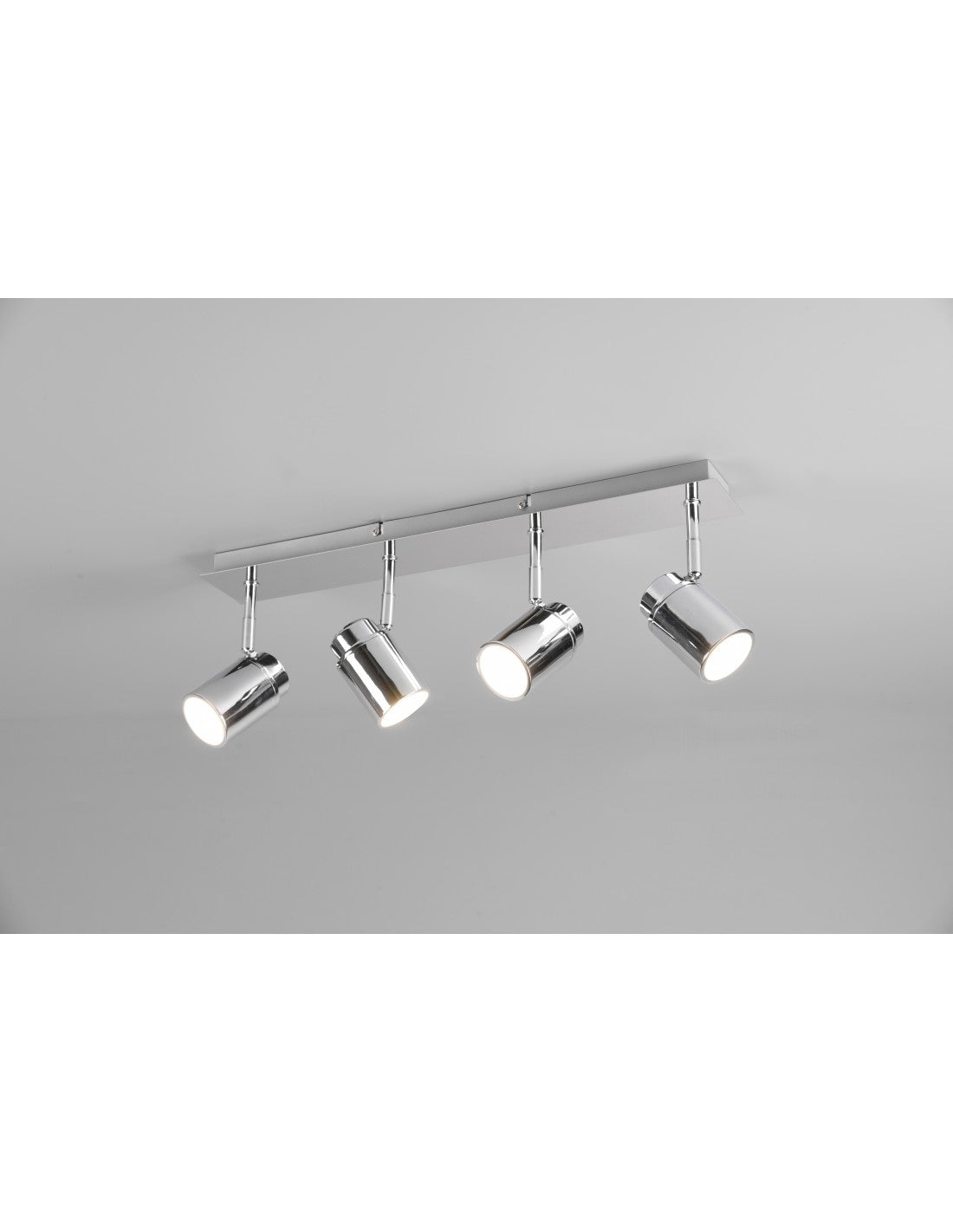 Barra Lineal 4 Focos Orientables Metal Cromo Angel Trio Lighting