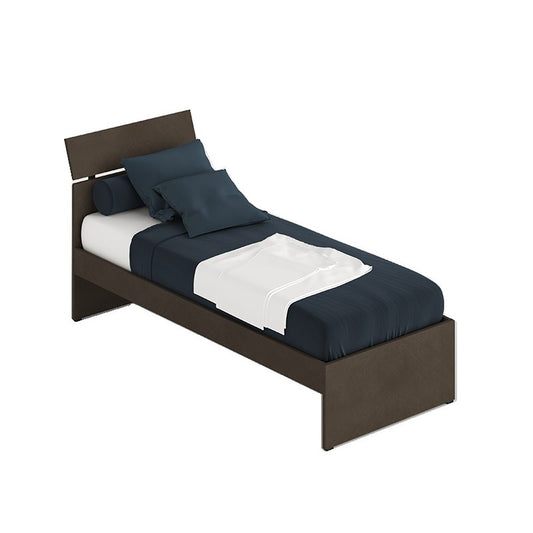 Cama individual de barro fresno para dormitorio 200x85xh98 cm