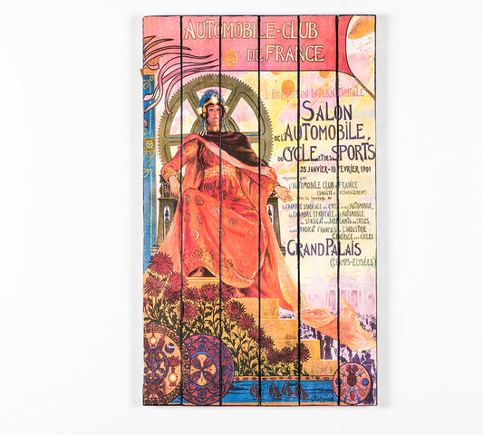 Impresión sobre madera con lienzo multicolor 60x100 cm