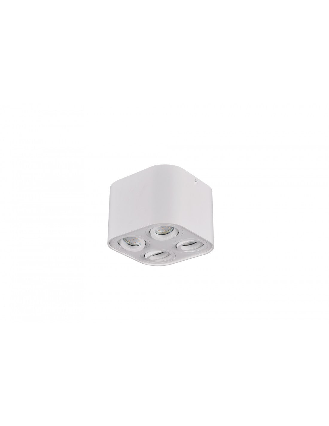 Lámpara de techo Cubo 4 focos GU10 regulables Cookie White Trio Lighting
