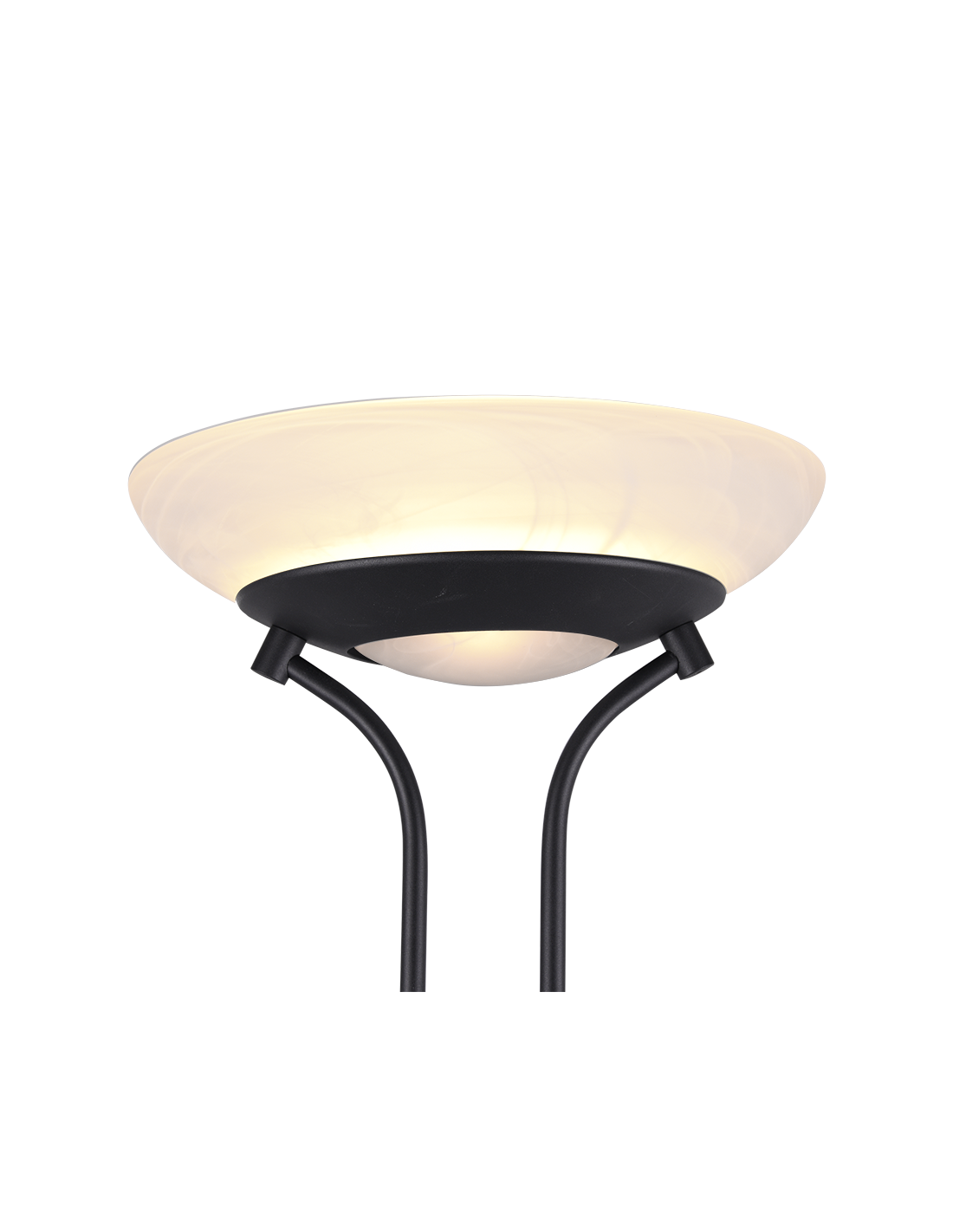 Lámpara de pie LED con foco de lectura Orson Black Trio Lighting