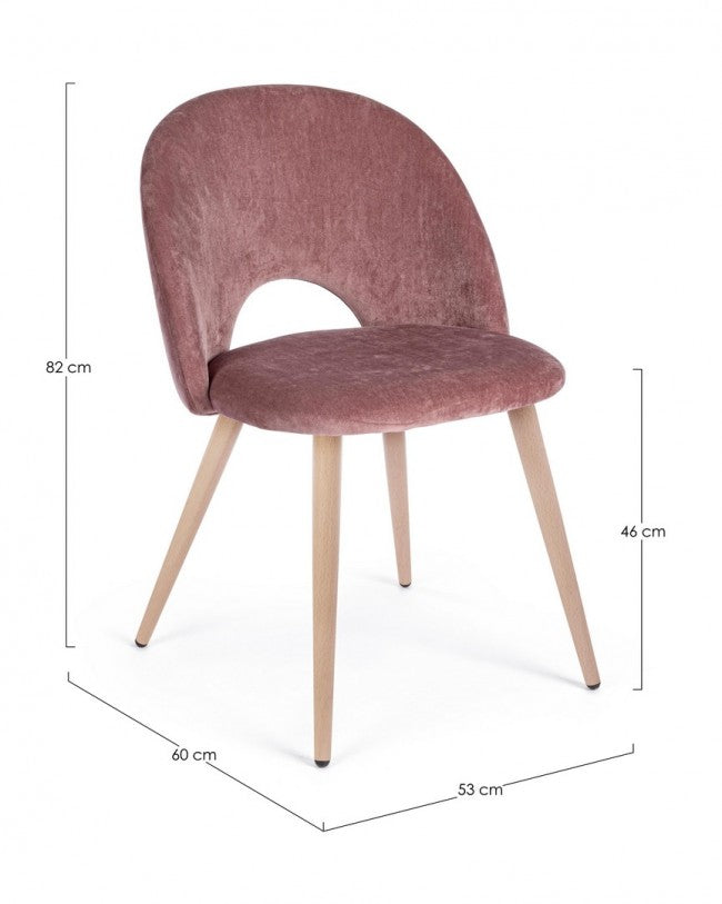 4x Silla Linzey rosa