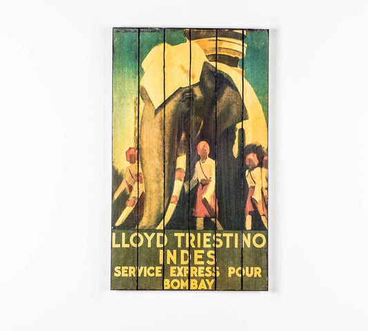 Impresión sobre madera con lienzo multicolor 60x100 cm