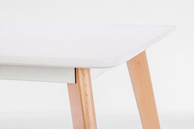 Mesa Michelangelo madera blanca 120 x 80 cm