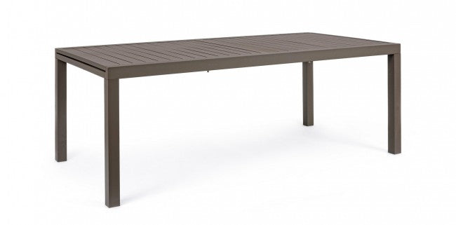 Mesa mueble jardín extensible aluminio Hide marrón 200-300 x 100 cm