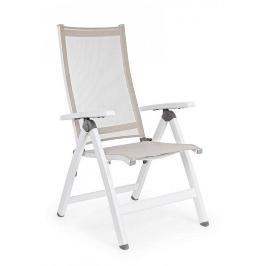 CRUISE Sillón plegable de exterior blanco 59x71x h 113 cm