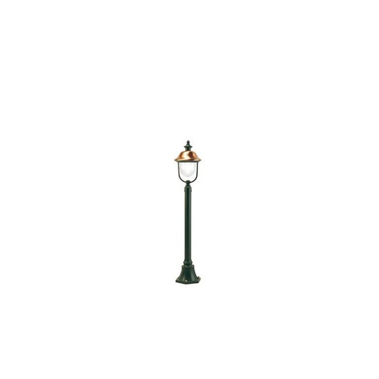 Farola de exterior con estructura de aluminio inyectado gris, 128 cm de altura