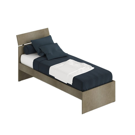 Cama individual de fresno Argilla para dormitorio 200x85xh98 cm