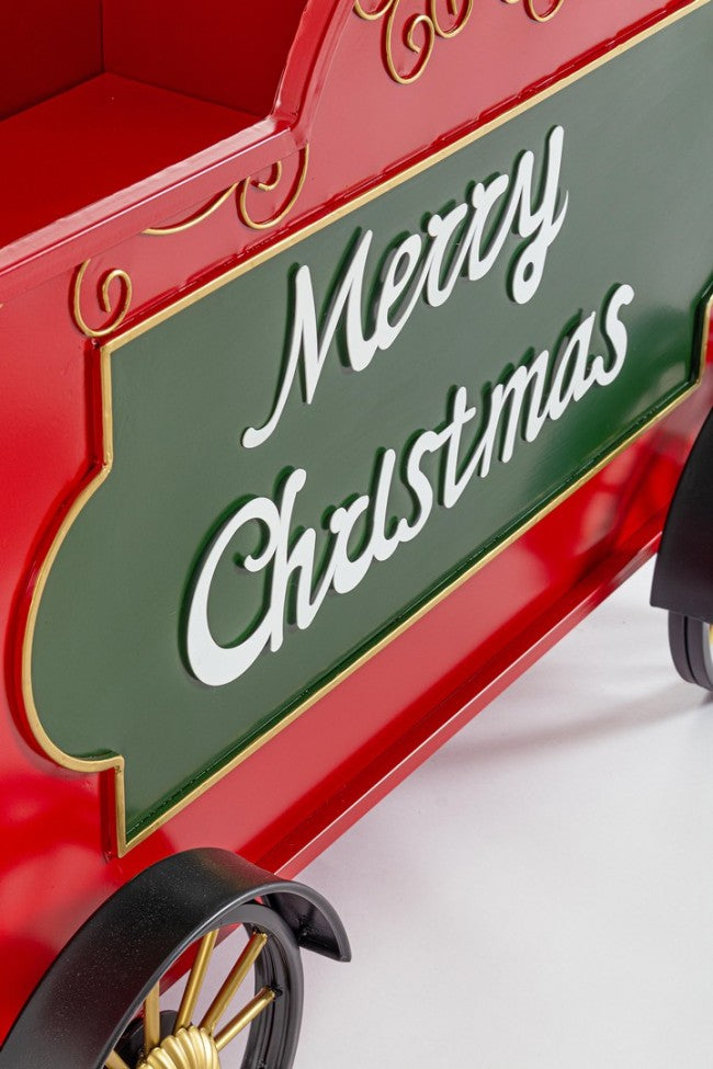 Feliz Navidad Vagón de tren rojo-verde