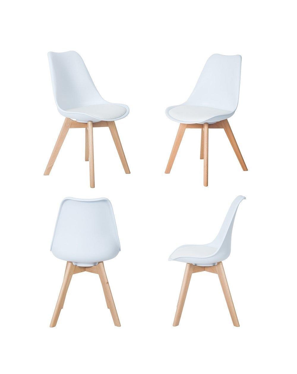 4x Silla nórdica Carlotta blanca STS