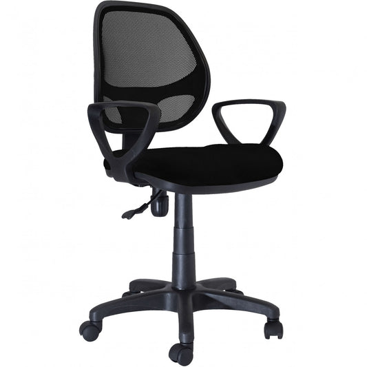 Silla ejecutiva perforada negra