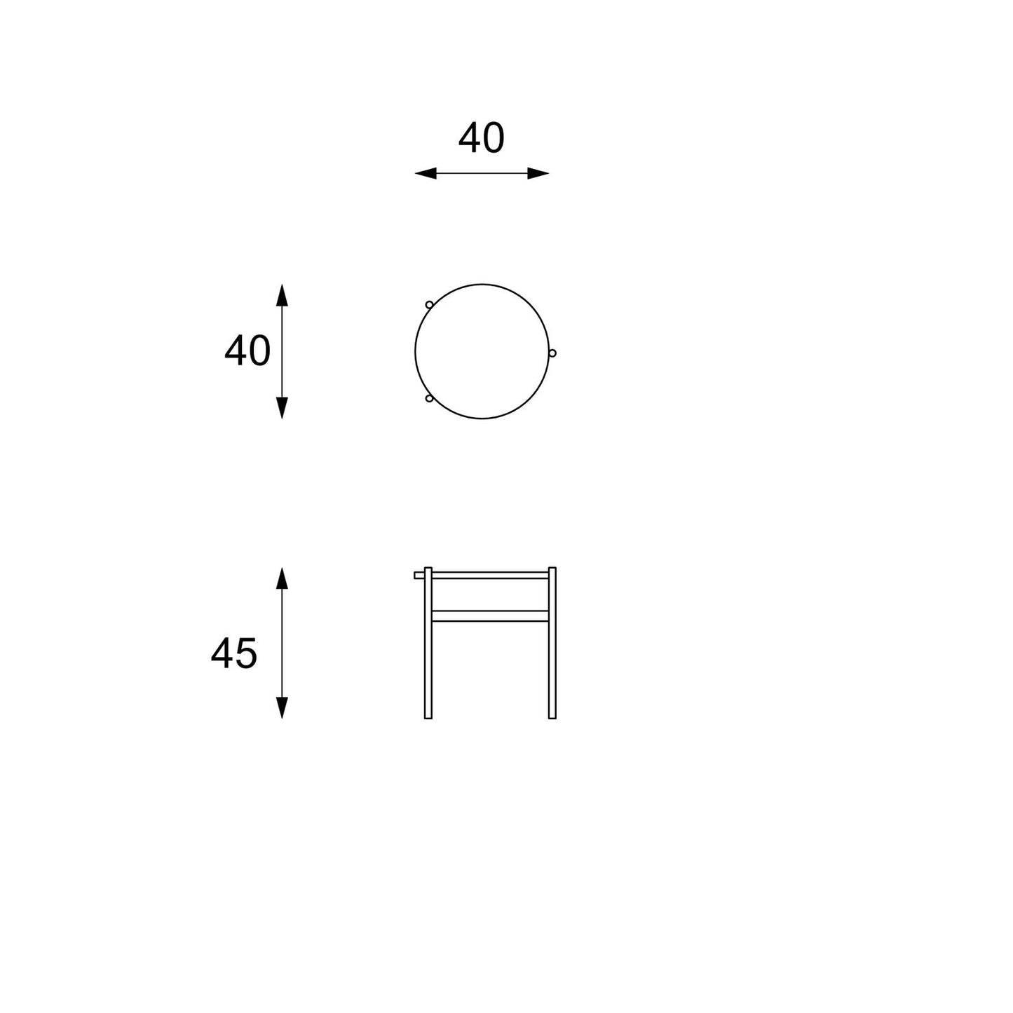 Mesa de centro con tapa de cerámica 40x40x45h cm