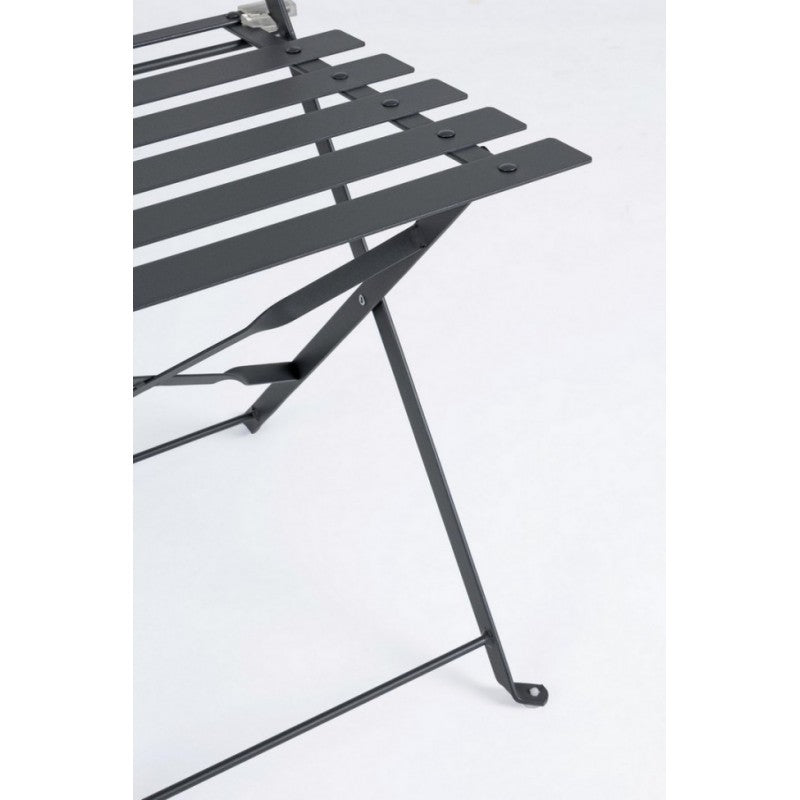 Conjunto de jardín Bizzotto antracita Mesa y sillas Bistrot