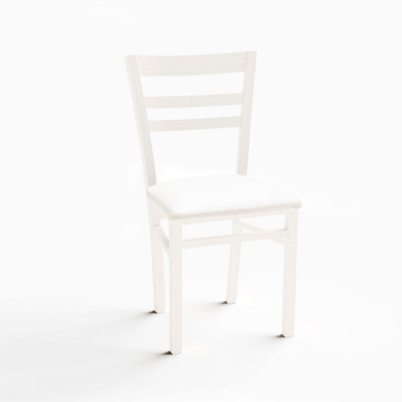 Silla cromica en blanco mate