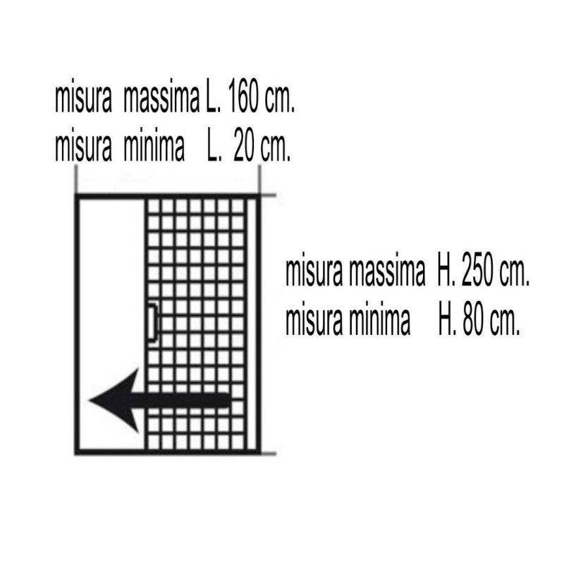 Mosquitera enrollable horizontal IRS-CE 60-160x250 cm Blanco
