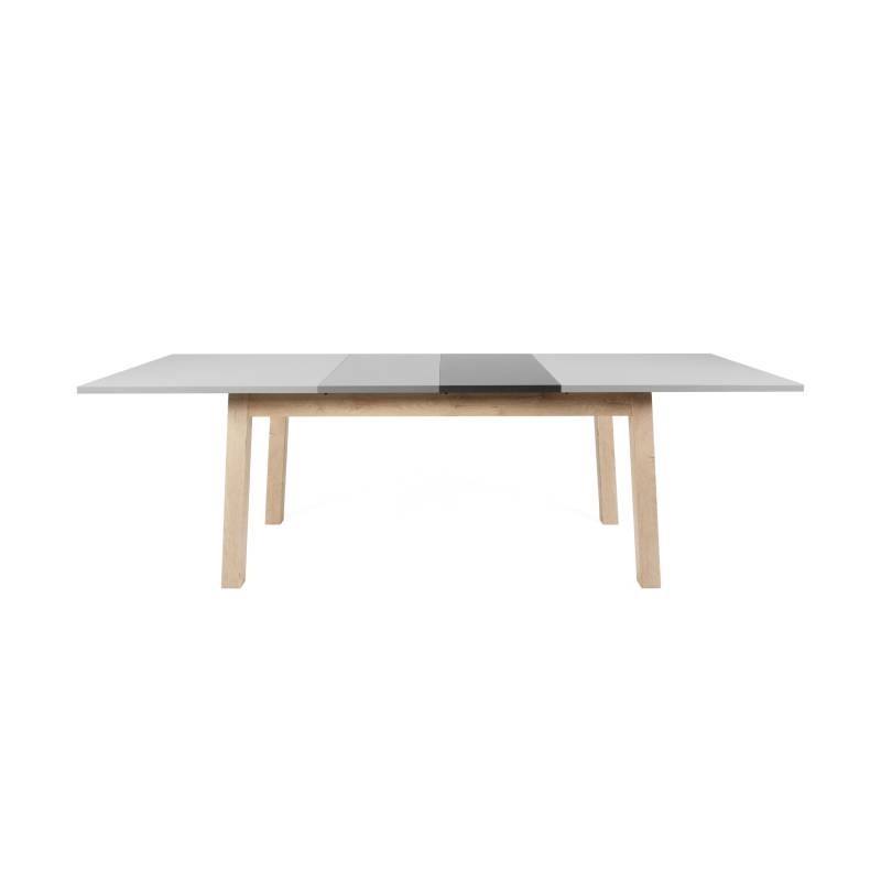 Mesa extensible moderna en roble gris 90 x 160 -240 cm