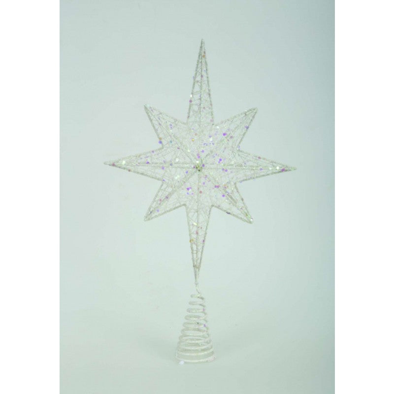 STAR POINT 23X38H GLIT BLANCO/LENTEJUELAS