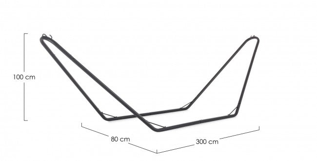 Soporte para hamaca en acero.