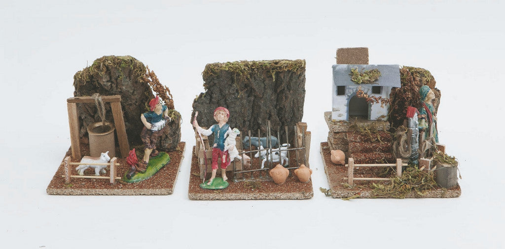 Pastor/Ortolana/Jugador Escena Disponibilidad Cm.14,5X14X15 3 Mod.Ass. Decoración navideña