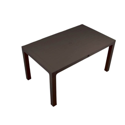 Mesa polipropileno marrón madera 150x90