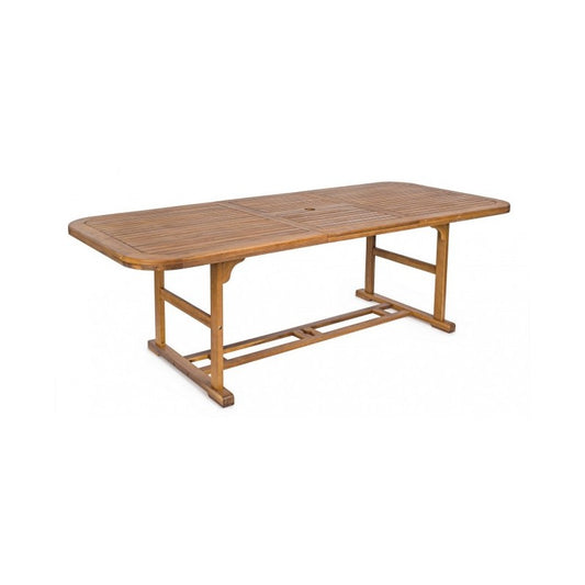 Mesa de exterior extensible Noemí de madera 180-240x100x h 74cm