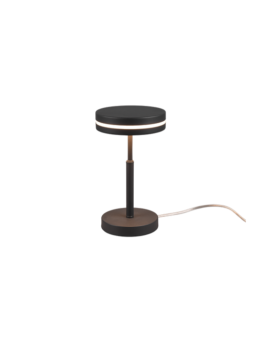Lámpara de mesa de noche de discoteca LED antracita moderna Franklin Trio Lighting