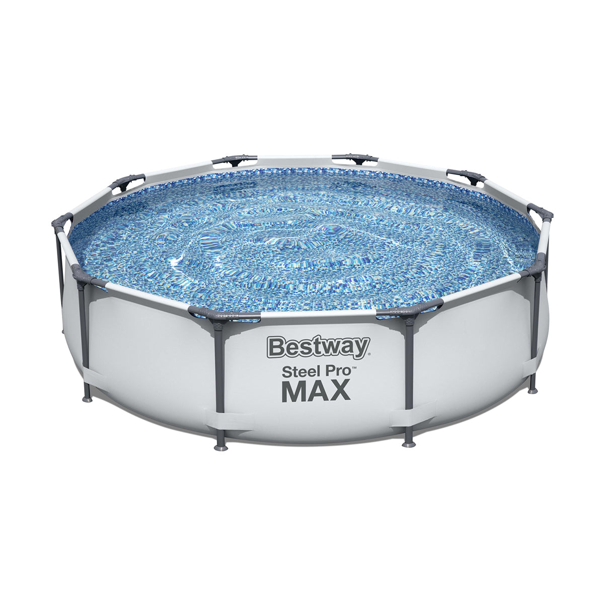 Piscina elevada redonda Steel Pro Max con bomba de filtración