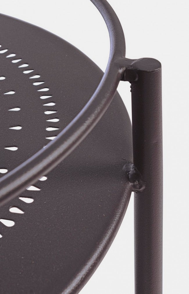 Carro para botellas de acero gris antracita