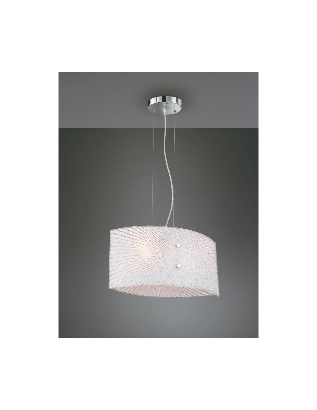 Elisa 2xE27 Lámpara de cocina con suspensión de vidrio transparente Trio Lighting