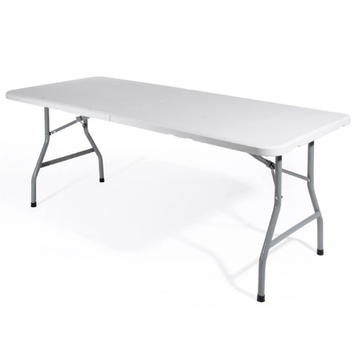 Mesa plegable plegable blanca 180x74xh74 cm picnic catering exterior
