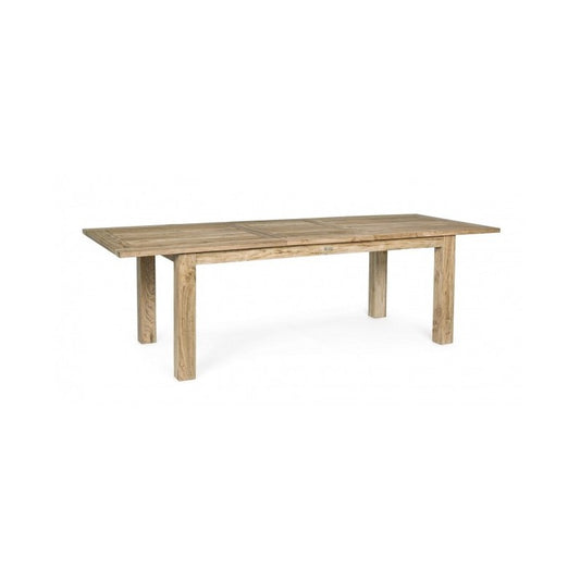 Mesa de exterior rectangular en madera de teca FSC 200-260x 100x h 78 cm