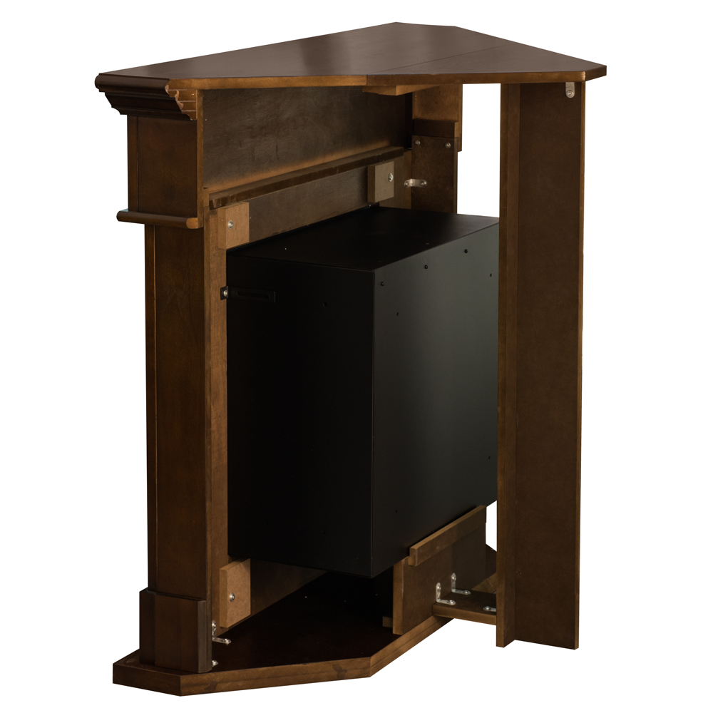 Chimenea de bioetanol de suelo de esquina biochimenea FORD Marrón L110 x P63 x H102