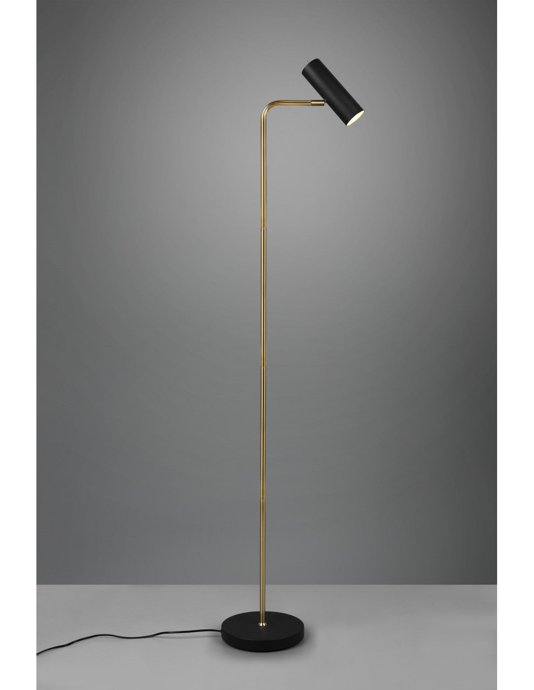 Lámpara de pie Marley Spot latón y negro H151 Trio Lighting