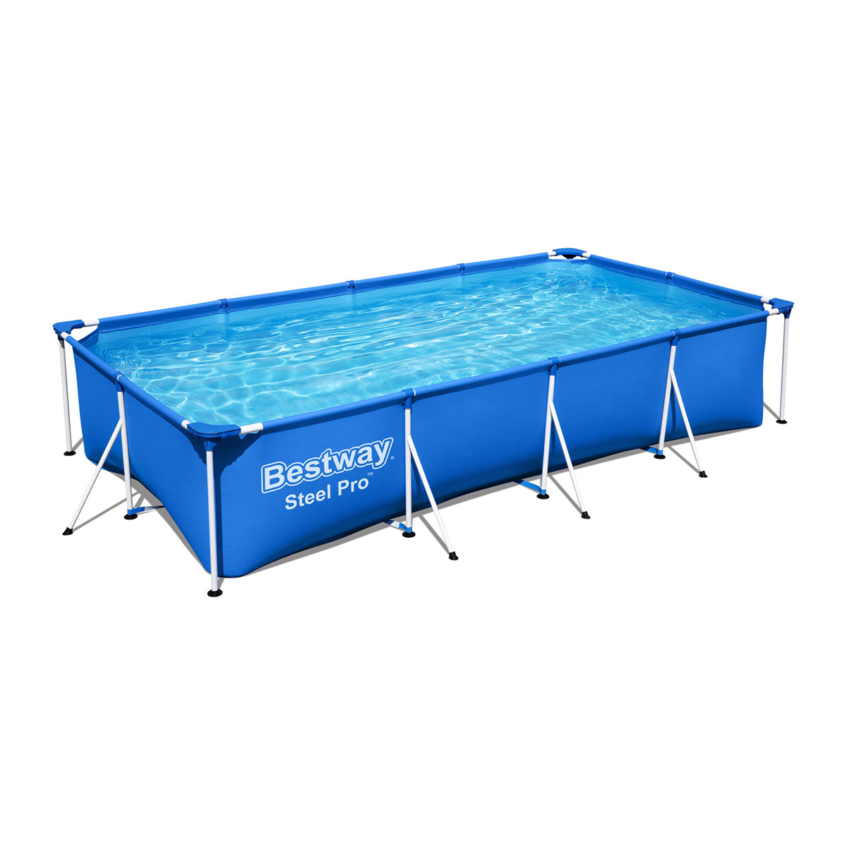 Piscina elevada rectangular con estructura de acero Pro