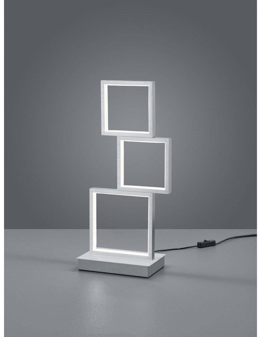 Lámpara de Mesa LED Sorrento 3 Cuadrados H50 cm Aluminio Trio Lighting