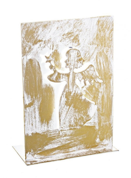 8x P.Angel Candelero Metal Dorado