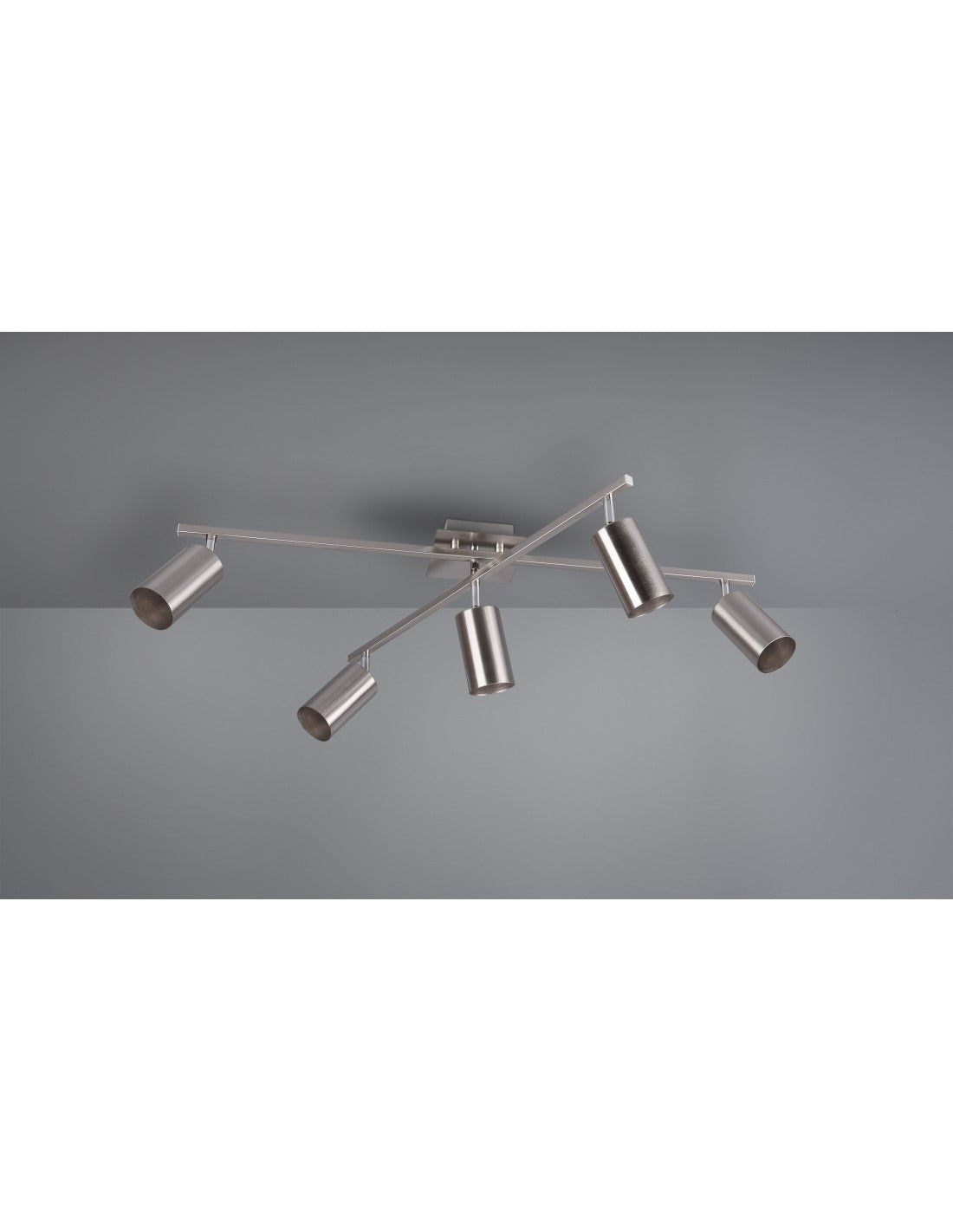Marley Nichel Trio Lighting lámpara de techo con 5 focos orientables