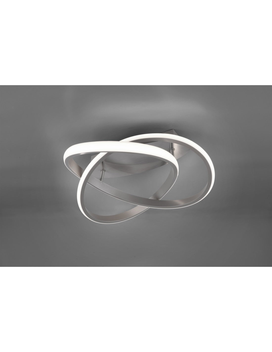 Course Plafón Níquel Espiral Led 18w Regulable Ø45 cm Trio Lighting