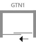 Nicho de ducha corredero con 2 puertas de cristal Línea Essential 96-100 cm / Apertura 40 cm