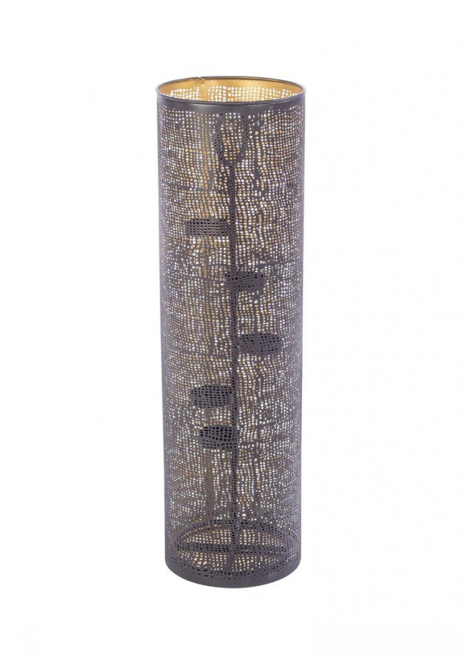 P.Tealight 5P Icelyn Negro-Oro