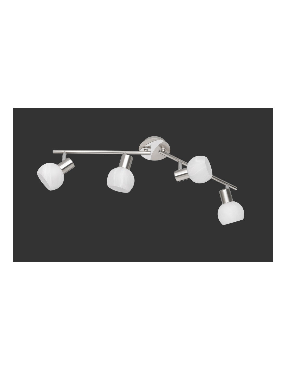 Foco de techo orientable 4 LED Antibes Nichel Trio Lighting